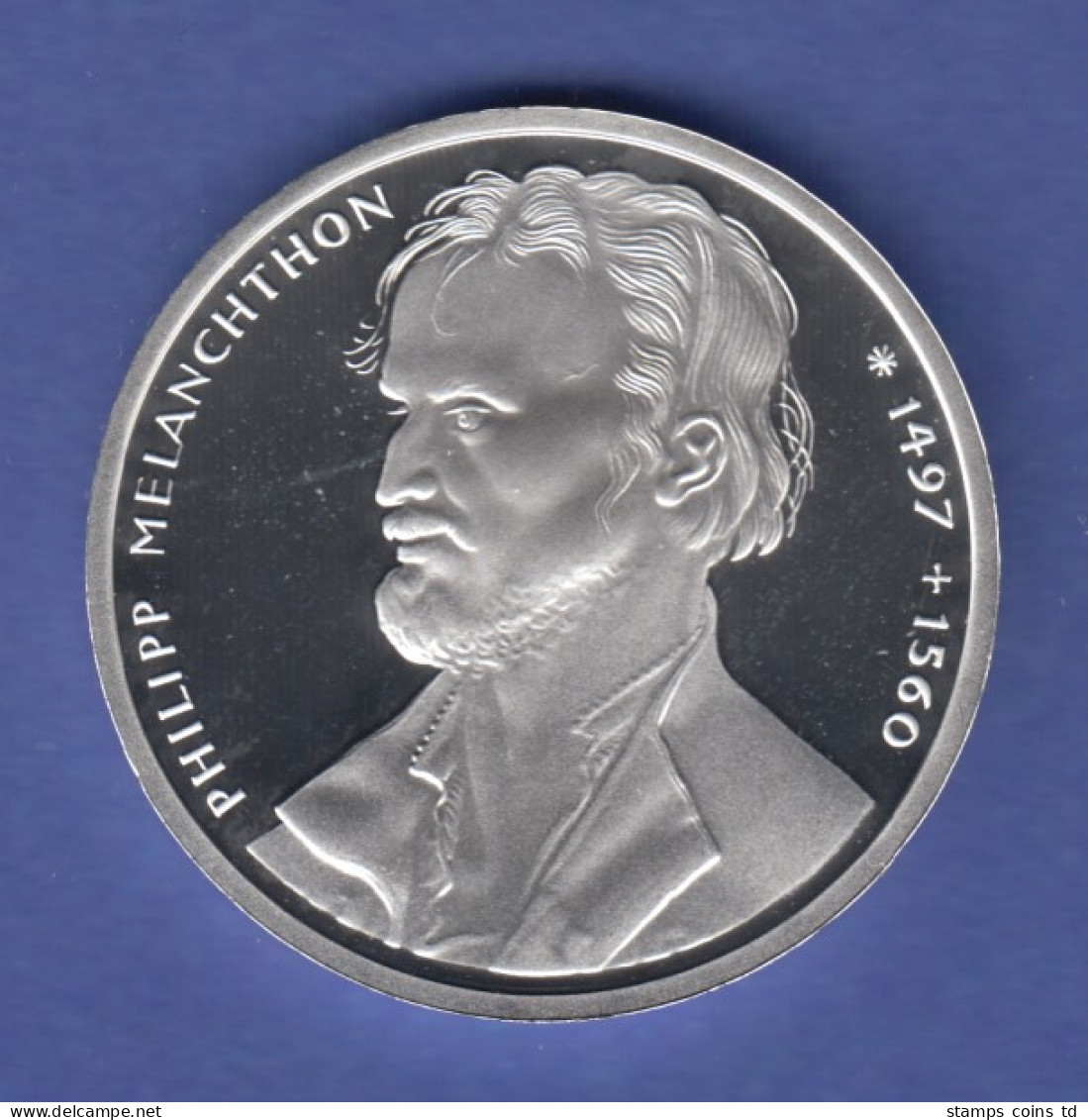 Bundesrepublik 10DM Silber-Gedenkmünze 1997 Philipp Melanchthon PP - 10 Marchi