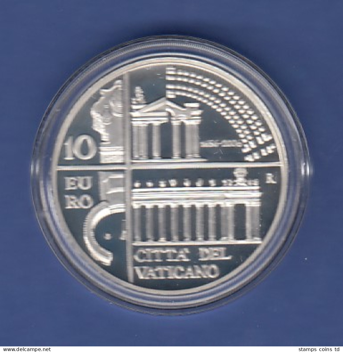 Vatikan 10 Euro Silber-Gedenkmünze 2006 Bernini Collonaden Petersdom OVP - Vatican