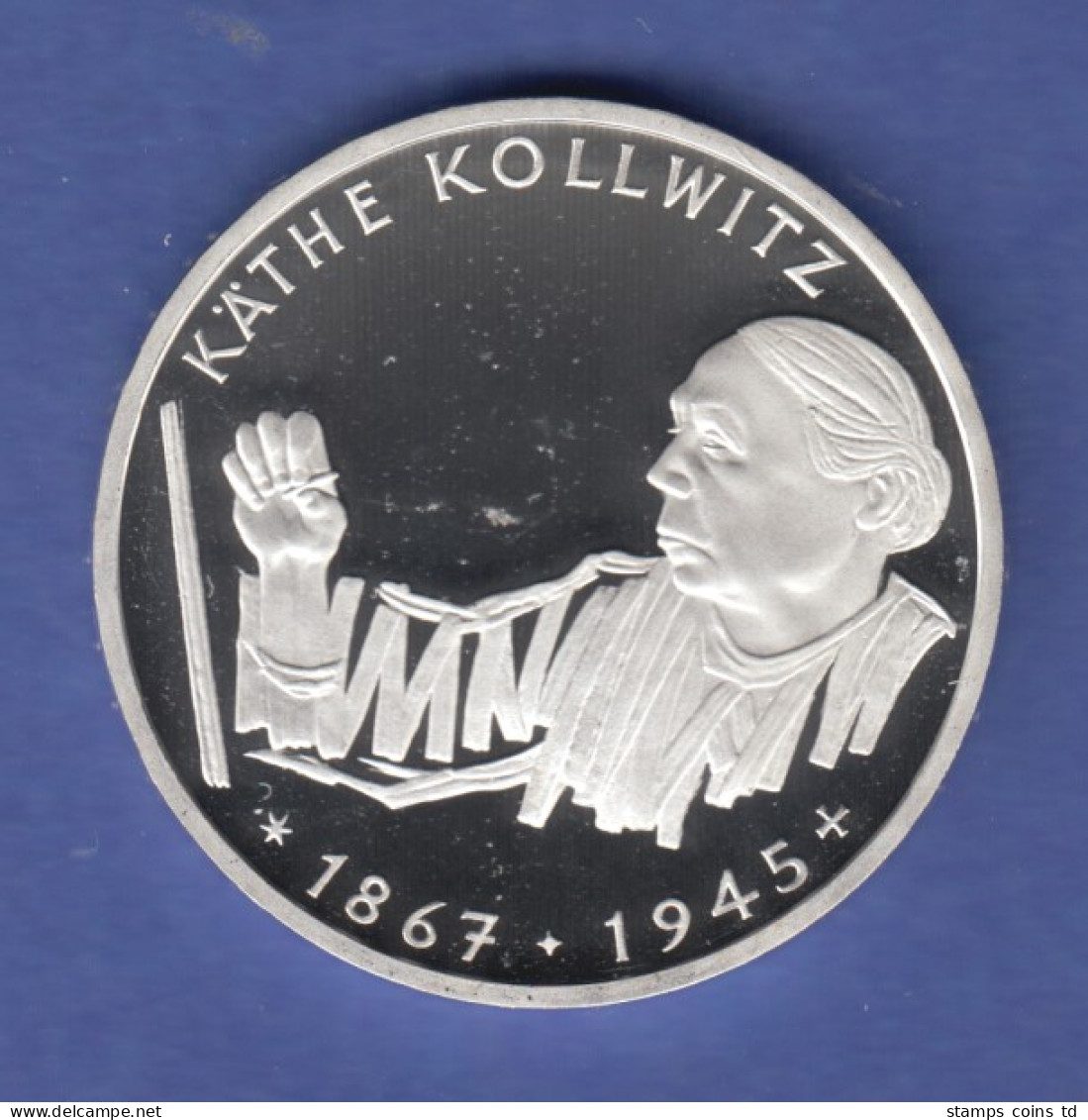 Bundesrepublik 10DM Silber-Gedenkmünze 1992  Käthe Kollwitz  PP - 10 Mark