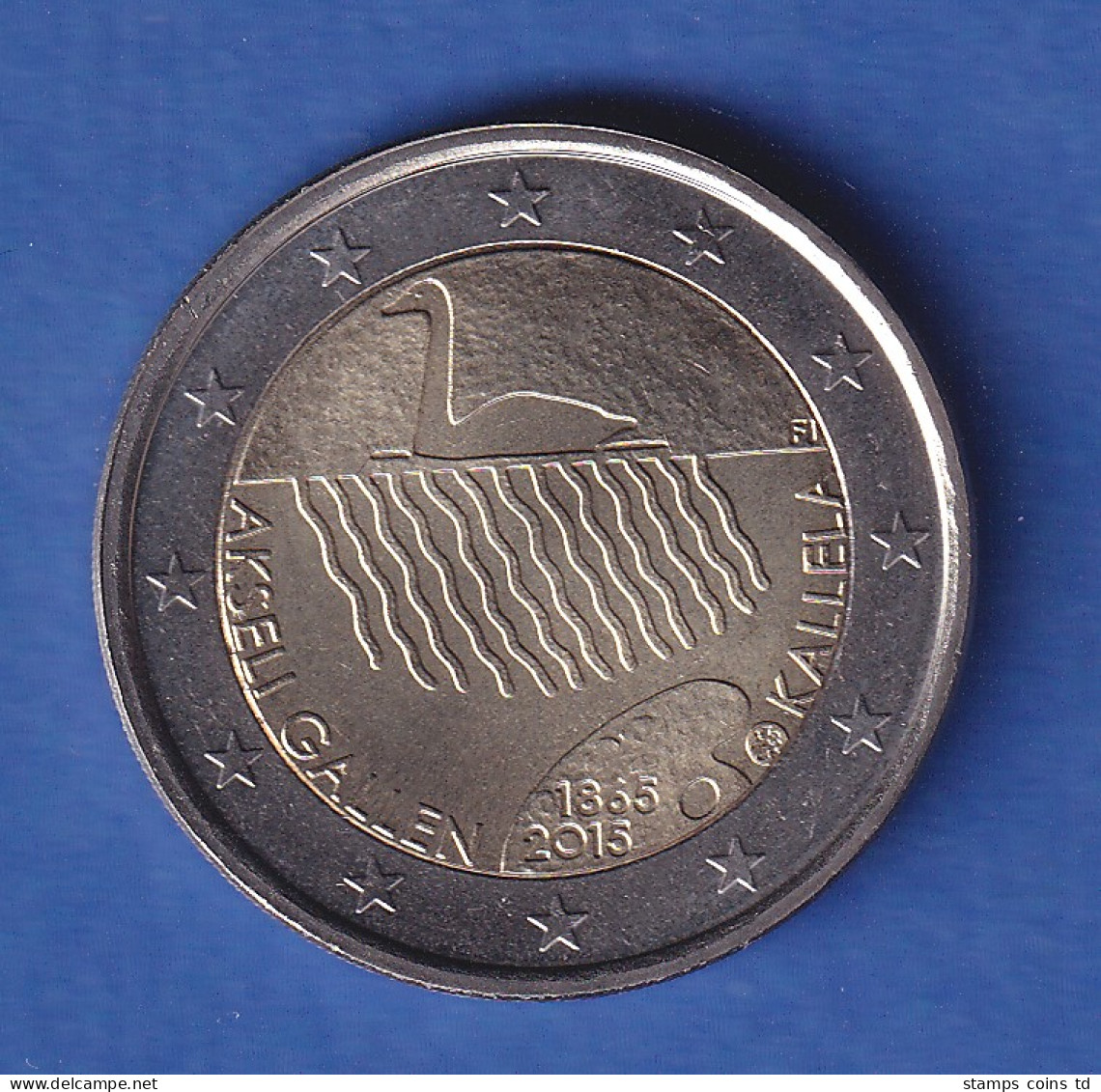 Finnland 2015 2-Euro-Sondermünze Gallen-Kallela Bankfr. Unzirk. - Finnland