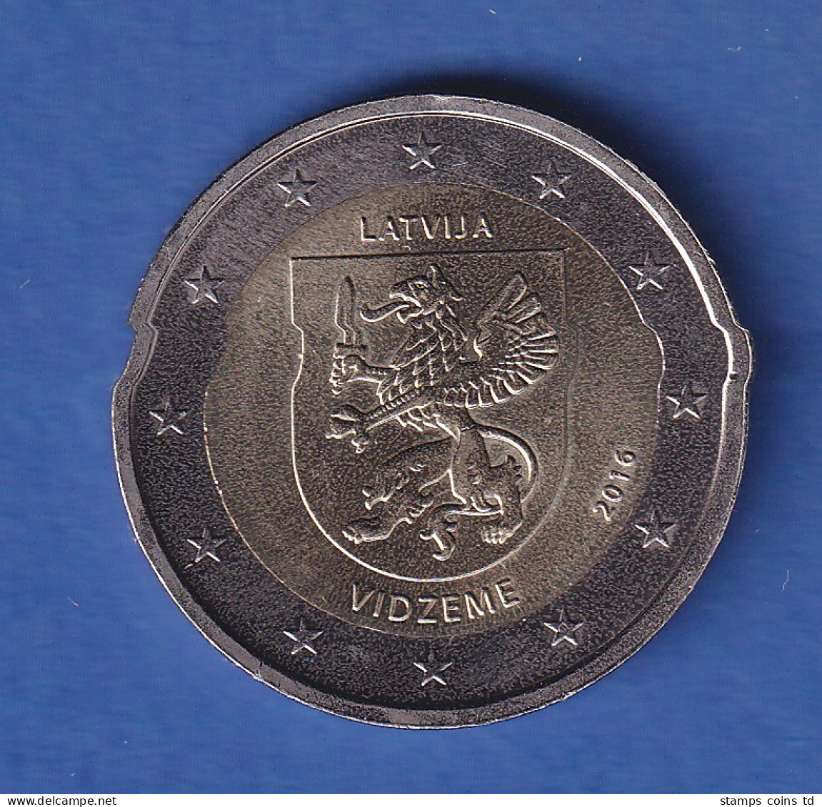 Lettland 2016 2-Euro-Sondermünze Vidzeme Bankfr. Unzirk.  - Latvia