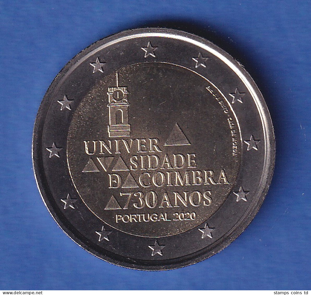 Portugal 2020 2-Euro-Sondermünze UNI Coimbra Bankfr. Unzirk.  - Portugal