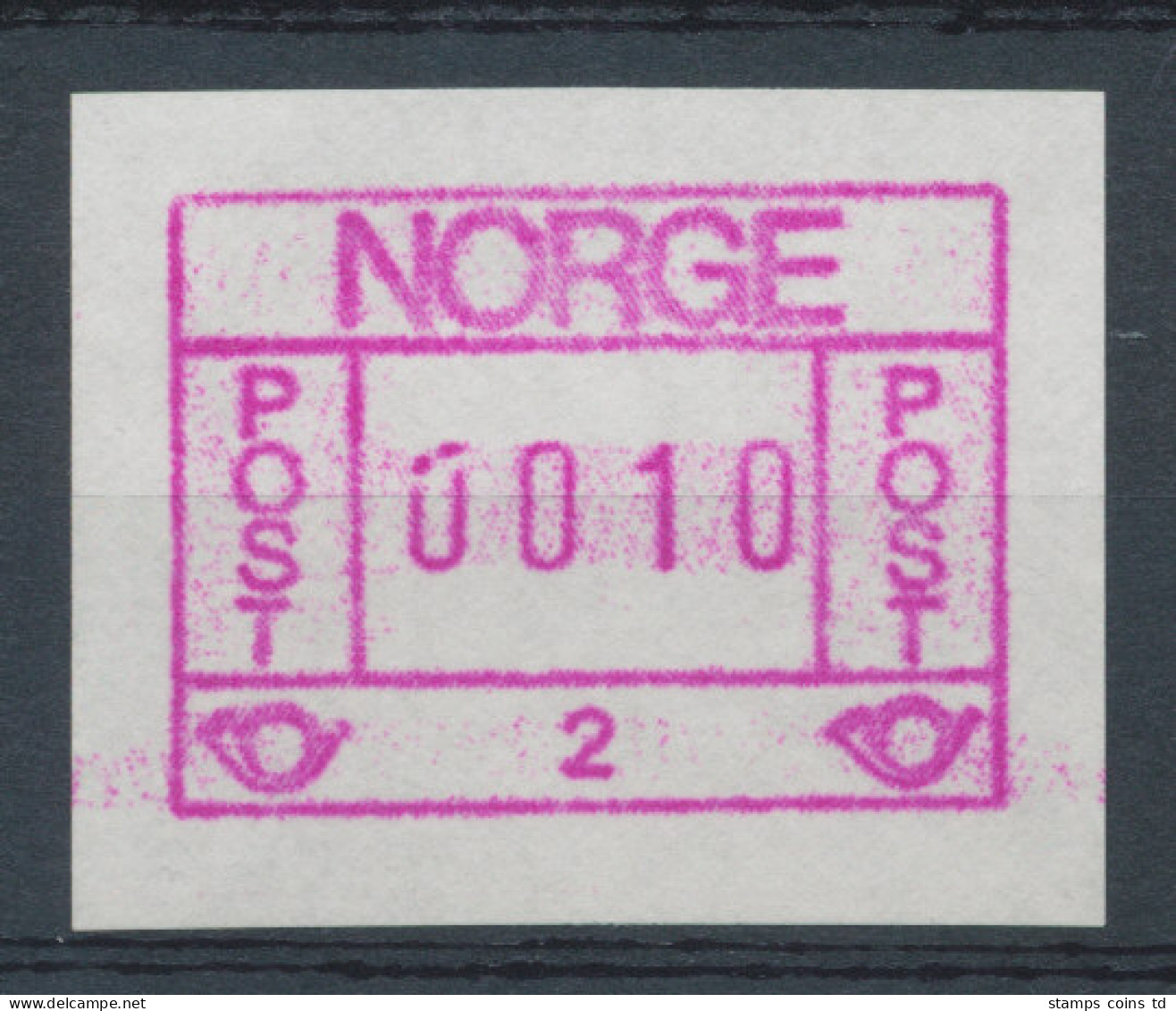 Norwegen Frama-ATM 1978, Aut.-Nr. 2 Mit Klischeefehler "gebrochene Erste 0" ** - Viñetas De Franqueo [ATM]