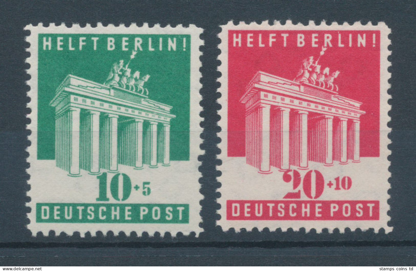 Bizone 1948, "HELFT BERLIN",  Mi.-Nr. 101-102 Kpl. Satz 2 Werte  ** - Ungebraucht