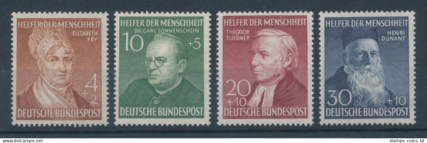 Bundesrepublik 1952, Wohlfahrt: Helfer Der Menschheit, Mi.-Nr. 156-159 ** - Neufs