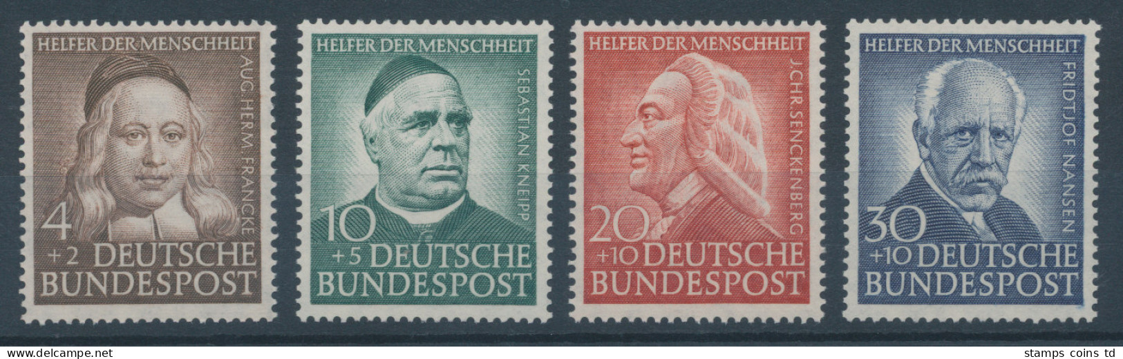 Bundesrepublik 1953, Wohlfahrt: Helfer Der Menschheit, Mi.-Nr. 173-176 ** - Neufs