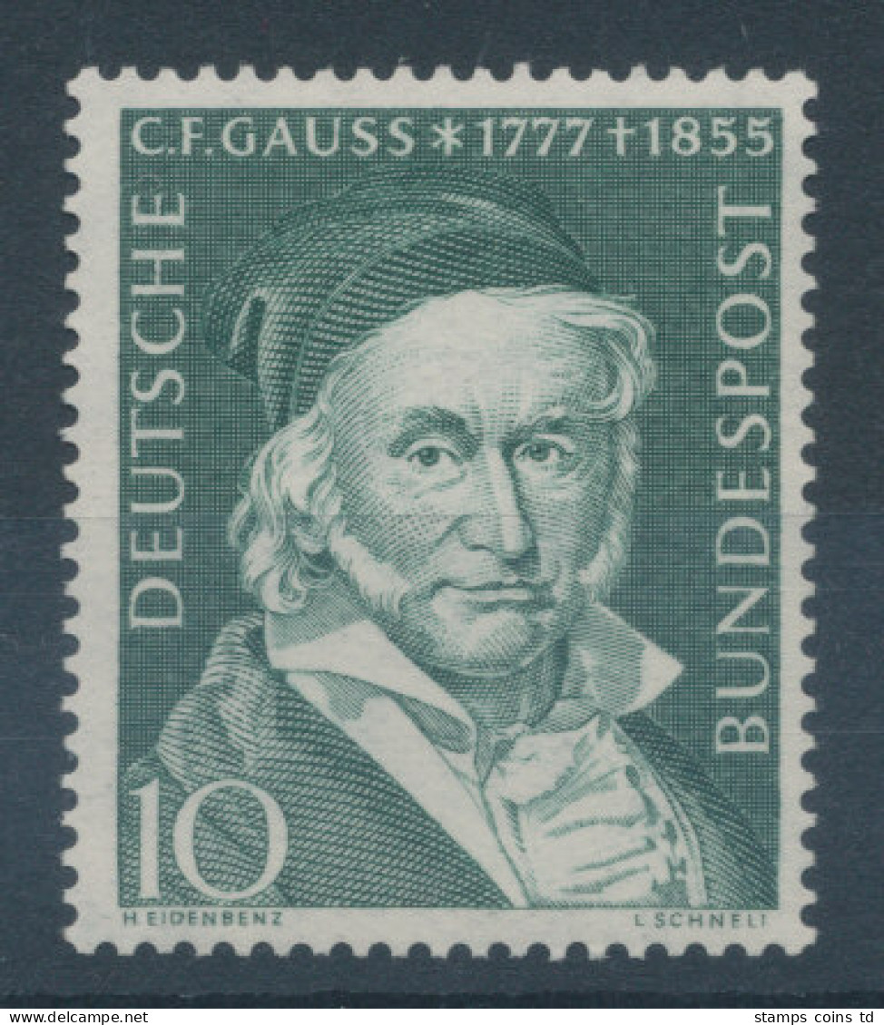 Bundesrepublik 1955, Carl Friedrich Gauß, Mi.-Nr. 204 ** - Neufs