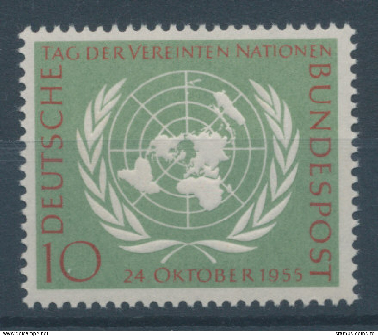 Bundesrepublik 1955, 10 Jahre Vereinte Nationen UNO, Mi.-Nr. 221 **  - Neufs