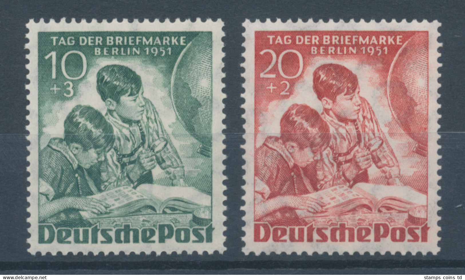 Berlin 1951, Briefmarken-Ausstellung, Kpl. Satz Mi.-Nr. 80-81 ** - Ungebraucht