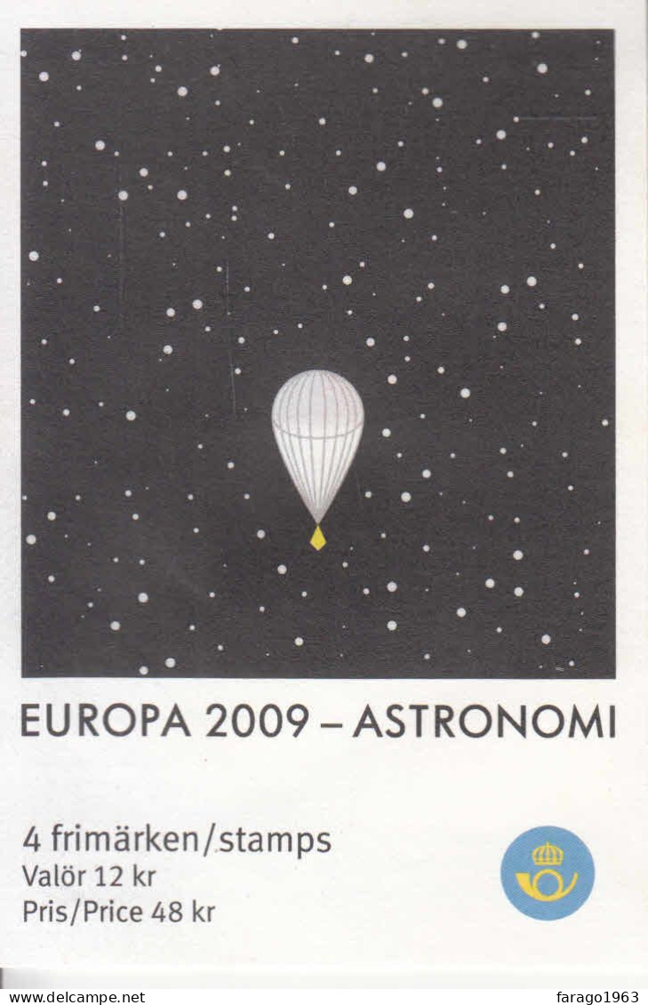 2009 Sweden Astronomy Europa Space Complete Booklet Of 4 MNH @ BELOW FACE VALUE - Unused Stamps