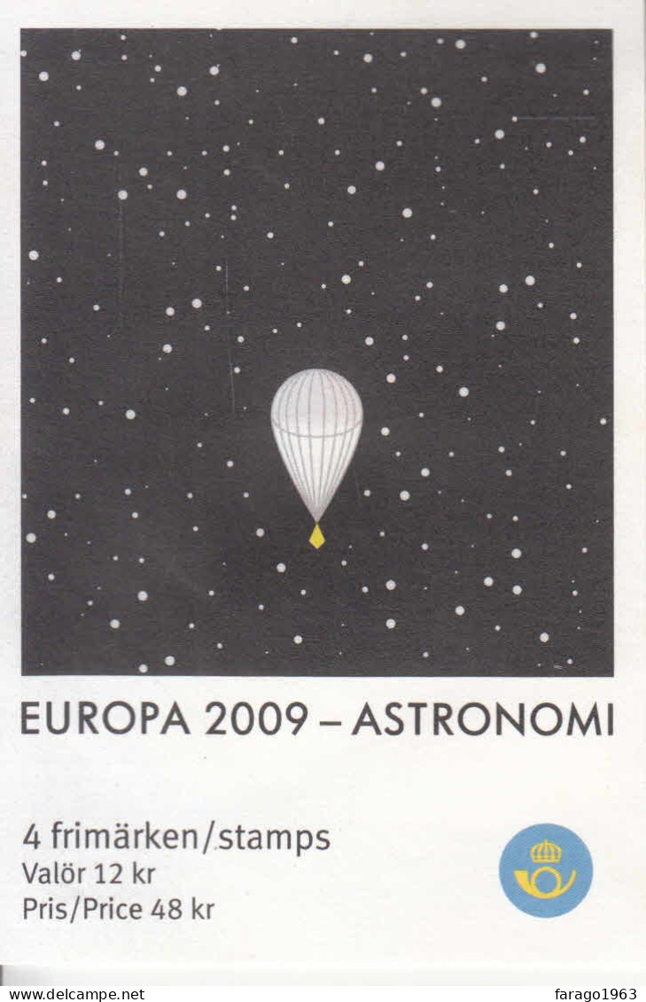 2009 Sweden Astronomy Europa Space Complete Booklet Of 4 MNH @ BELOW FACE VALUE - Ungebraucht