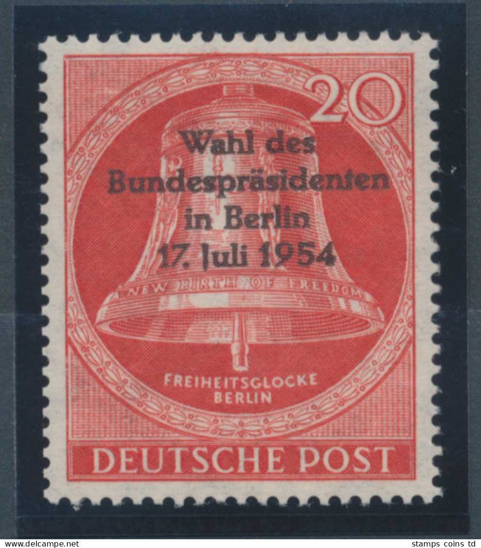 Berlin 1954, Glocke Mit Aufdruck Wahl Des Bundespräsidenten,  Mi.-Nr. 118 ** - Ungebraucht