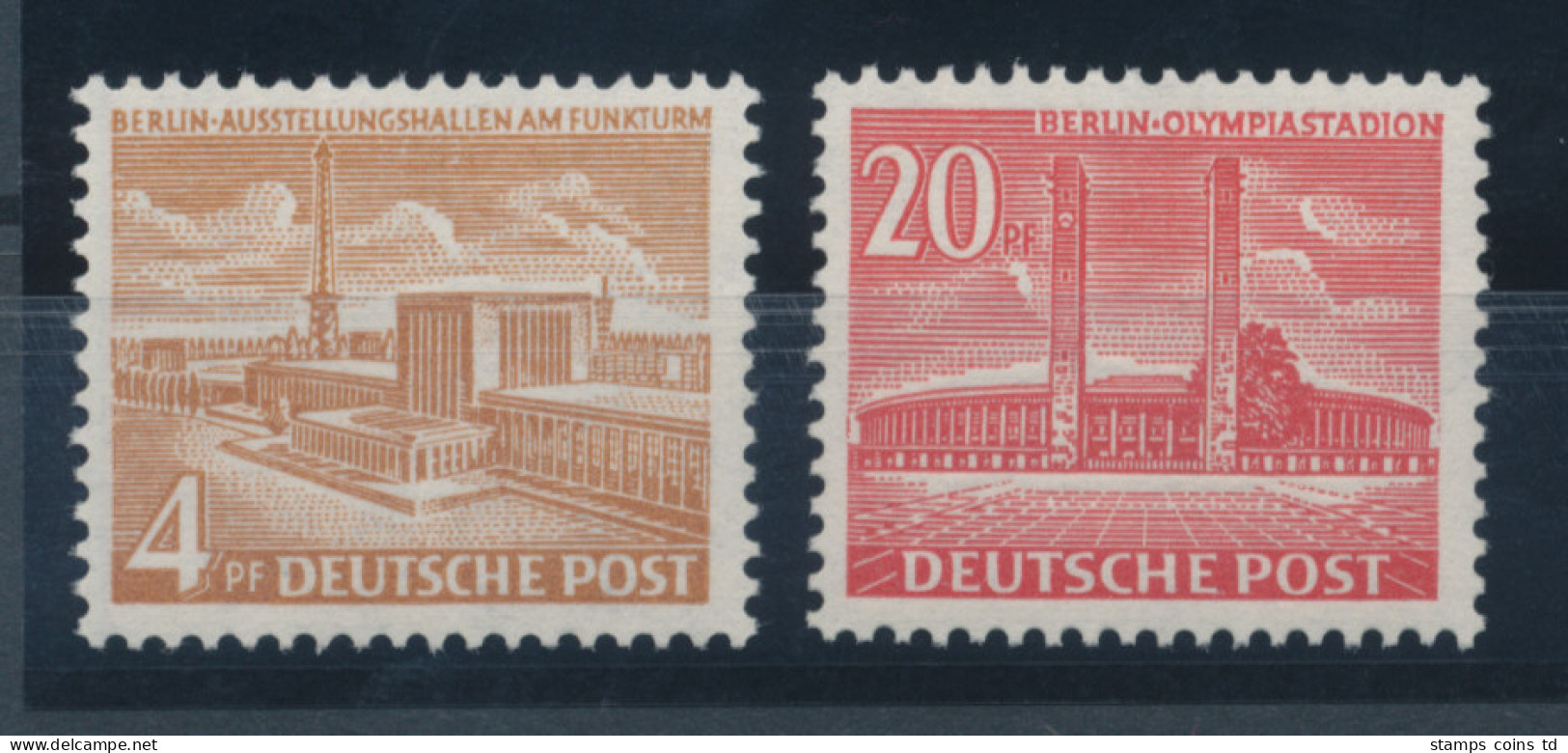 Berlin 1953, Freimarken Berliner Bauten, 2 Erg.-Werte  Mi.-Nr. 112-113 ** - Ungebraucht