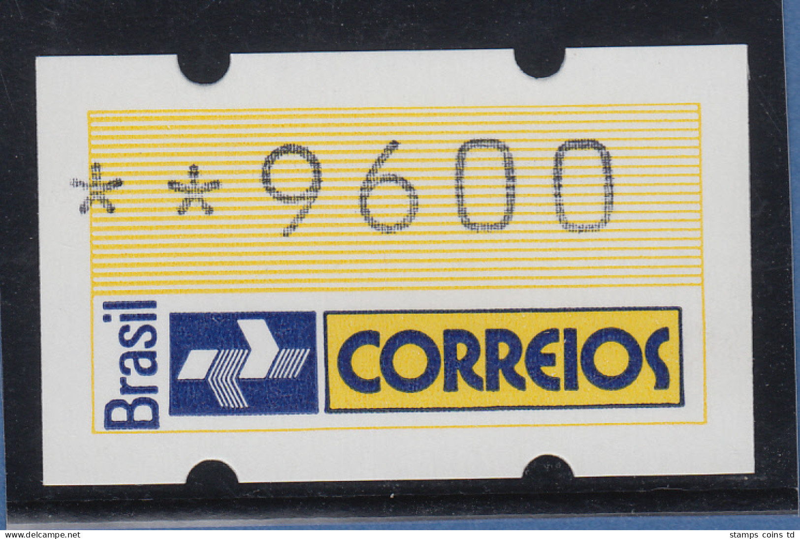 Brasilien ATM Postemblem, Mi.-Nr. 4, Wertstufe 9600 Cr. ** - Franking Labels