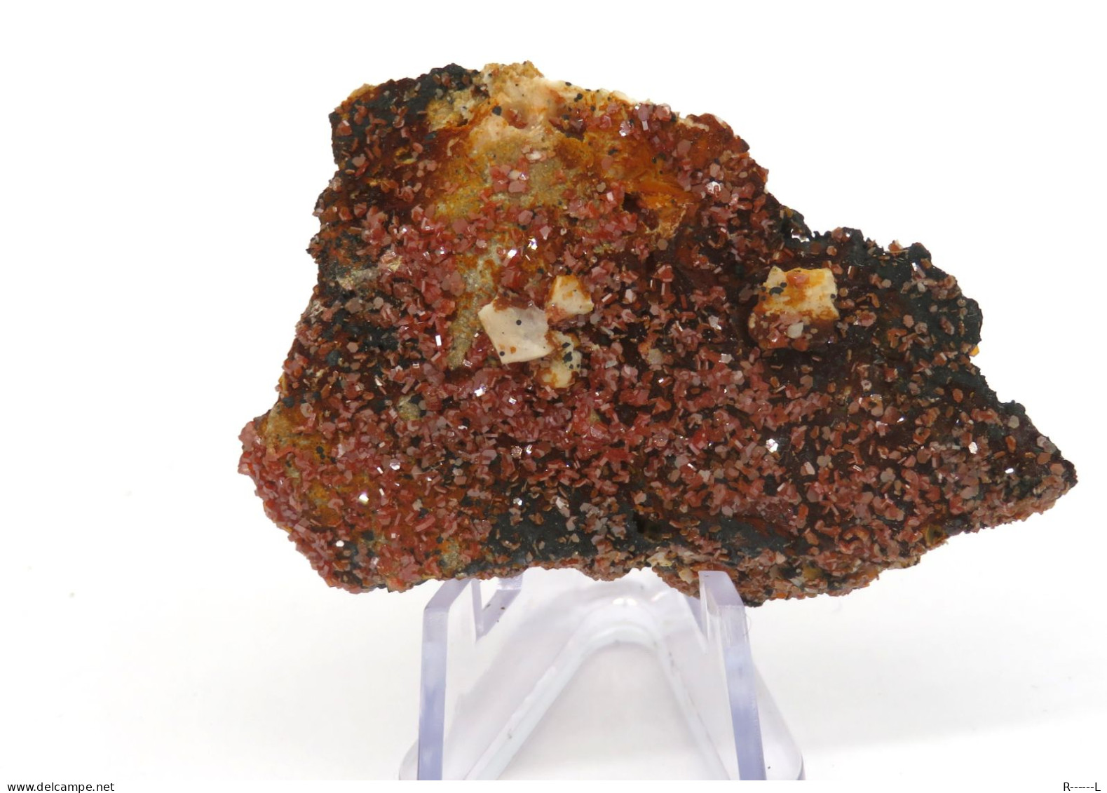 Minéraux Vanadinite Sur Barytine - Minéraux