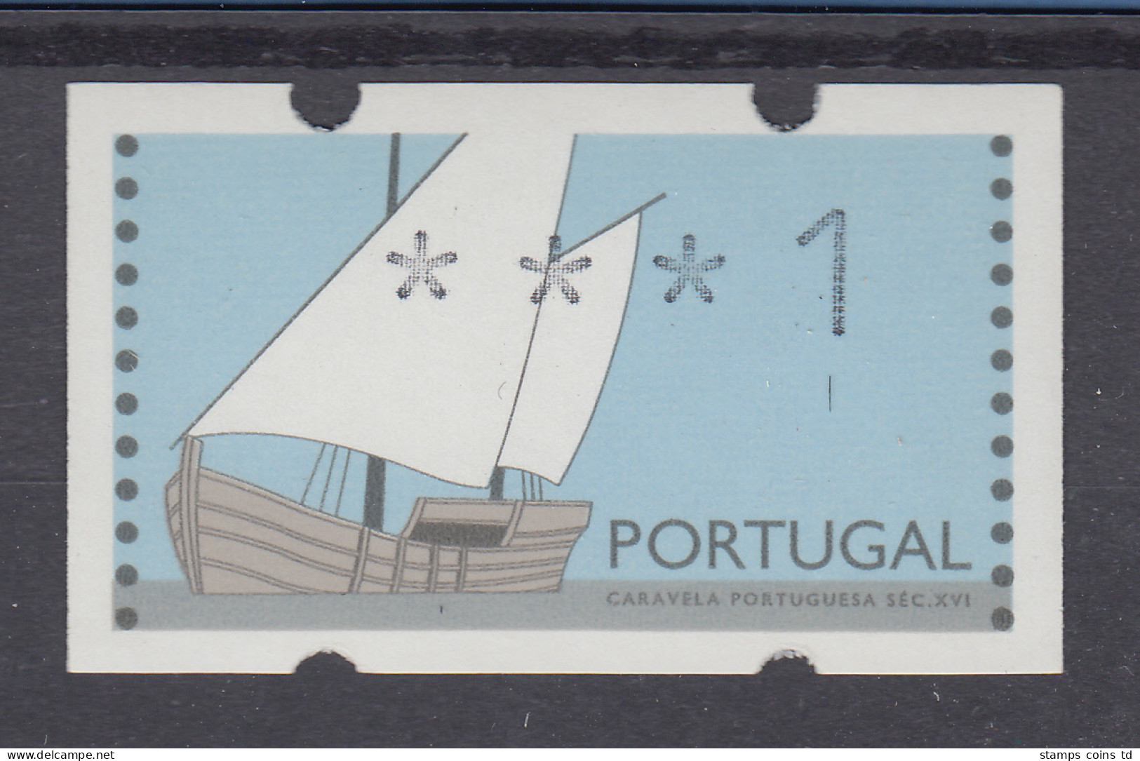 Portugal Klüssendorf ATM Segelschiff Caravelle ** - Vignette [ATM]