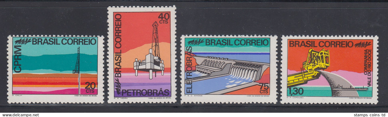 Brasilien 1972 Bodenschätze  Mi.-Nr. 1312-1315 **  Brasil RHM C-728-731 - Otros & Sin Clasificación