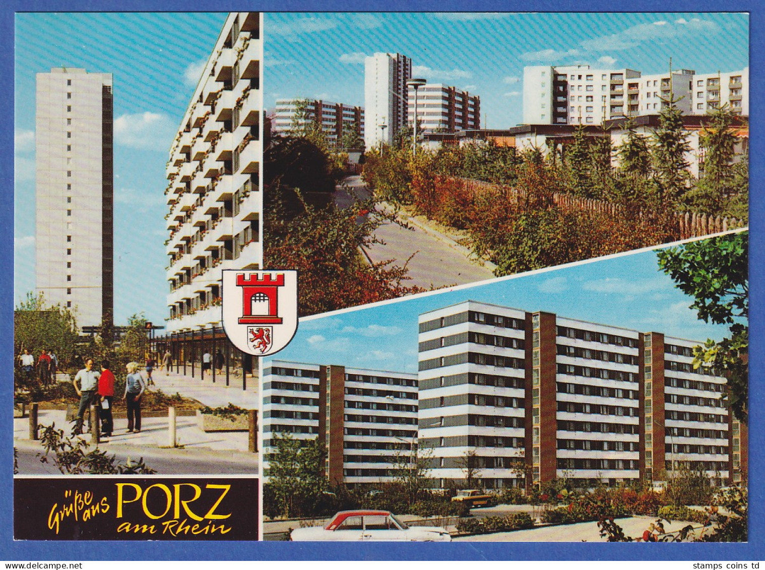 AK Gruß Aus Porz Am Rhein, Wohnbauten 70er Jahre, Unbeschrieben - 100 - 499 Cartoline