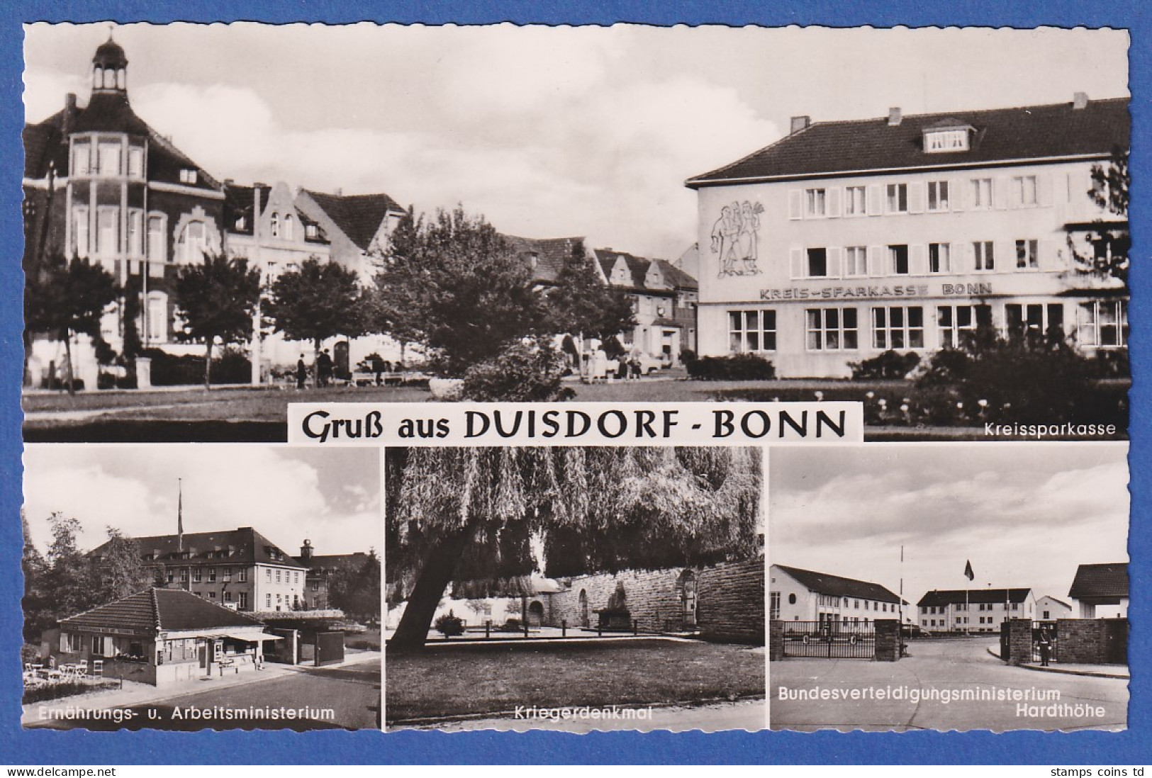 AK Gruß Aus Duisdorf - Bonn  5 Ansichten S/w , Unbeschrieben - 100 - 499 Cartes