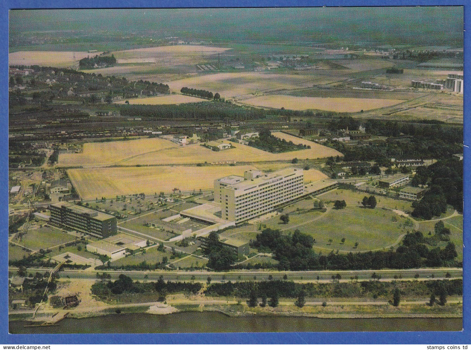 AK Porz Am Rhein, Krankenhaus Luftaufnahme 1970er Jahre, Unbeschrieben - 100 - 499 Postkaarten