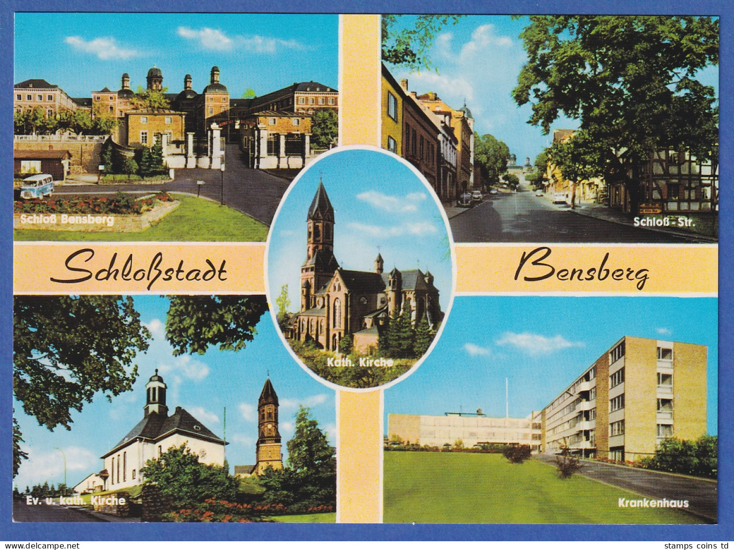 AK Schloßstadt Bensberg 5 Ansichten, Unbeschrieben - 100 - 499 Cartoline