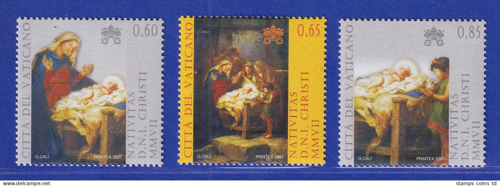 Vatikan 2007 Mi.-Nr. 1597-1599 Satz Kpl. ** Weihnachten - Otros & Sin Clasificación