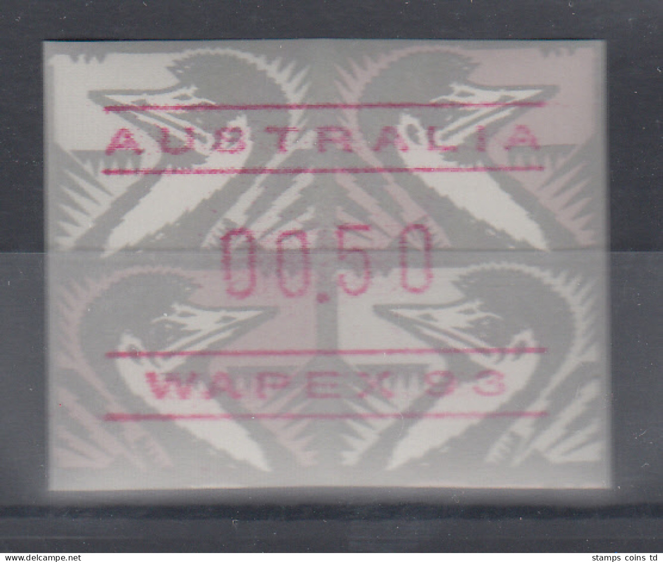 Australien Frama-ATM Emu Grau Sonderausgabe WAPEX 93 ** - Machine Labels [ATM]