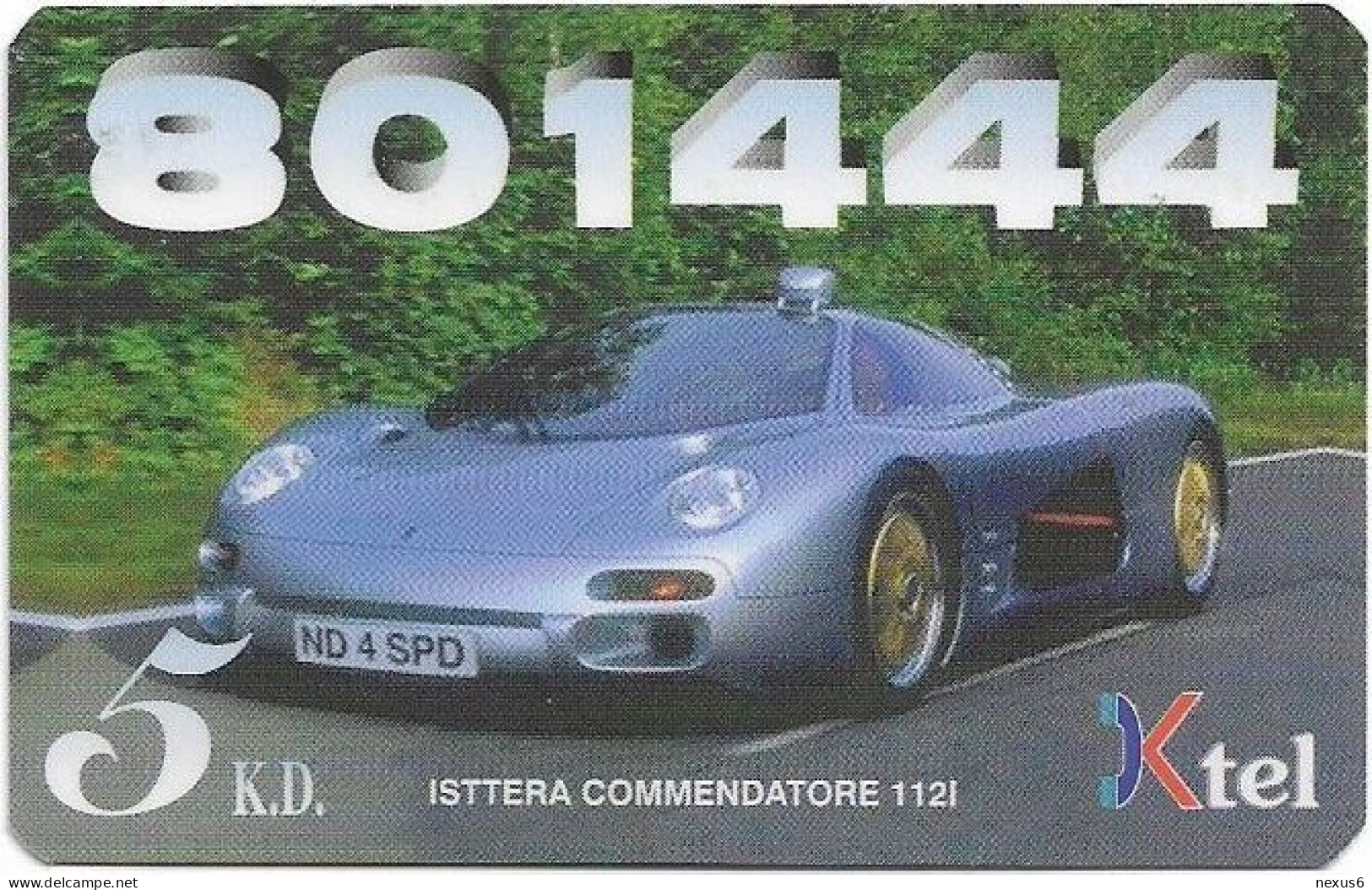 Kuwait - Ministry Of Comm. - KTEL Card - Car Isttera Commendatore 112I, Remote Mem. 5KD, Used - Kuwait