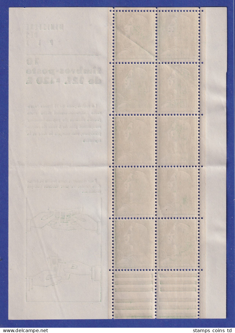 Frankreich 1955 Marianne Mi.-Nr. 1063 Markenheftchenblatt Postfrisch ** - Autres & Non Classés