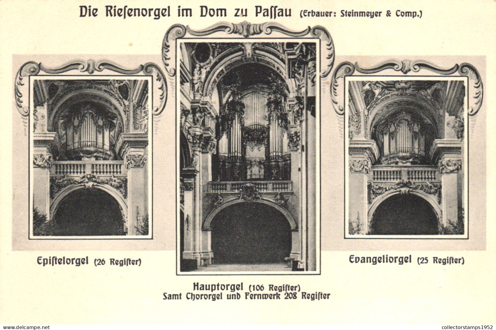 PASSAU, BAVARIA, CATHEDRAL, ARCHITECTURE, ORGAN, GERMANY, POSTCARD - Passau