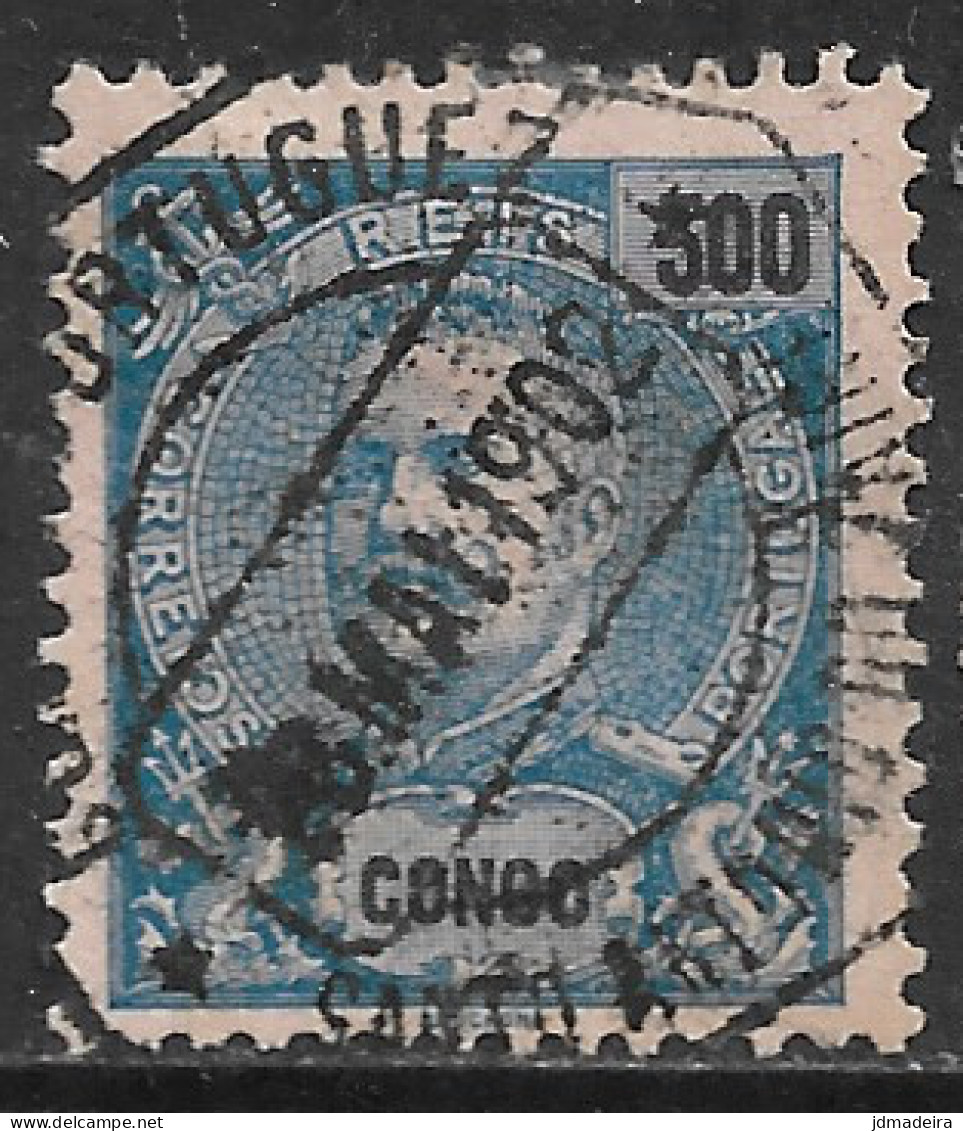 Portuguese Congo – 1898 King Carlos 300 Réis Used Stamp SANTO ANTÓNIO DO ZAIRE Cancel - Portuguese Congo