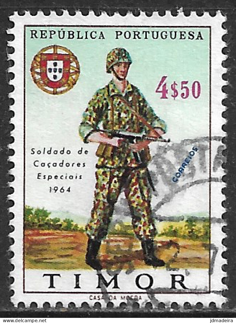 Timor – 1967 Military Uniforms 4$50 Used Stamp - Timor