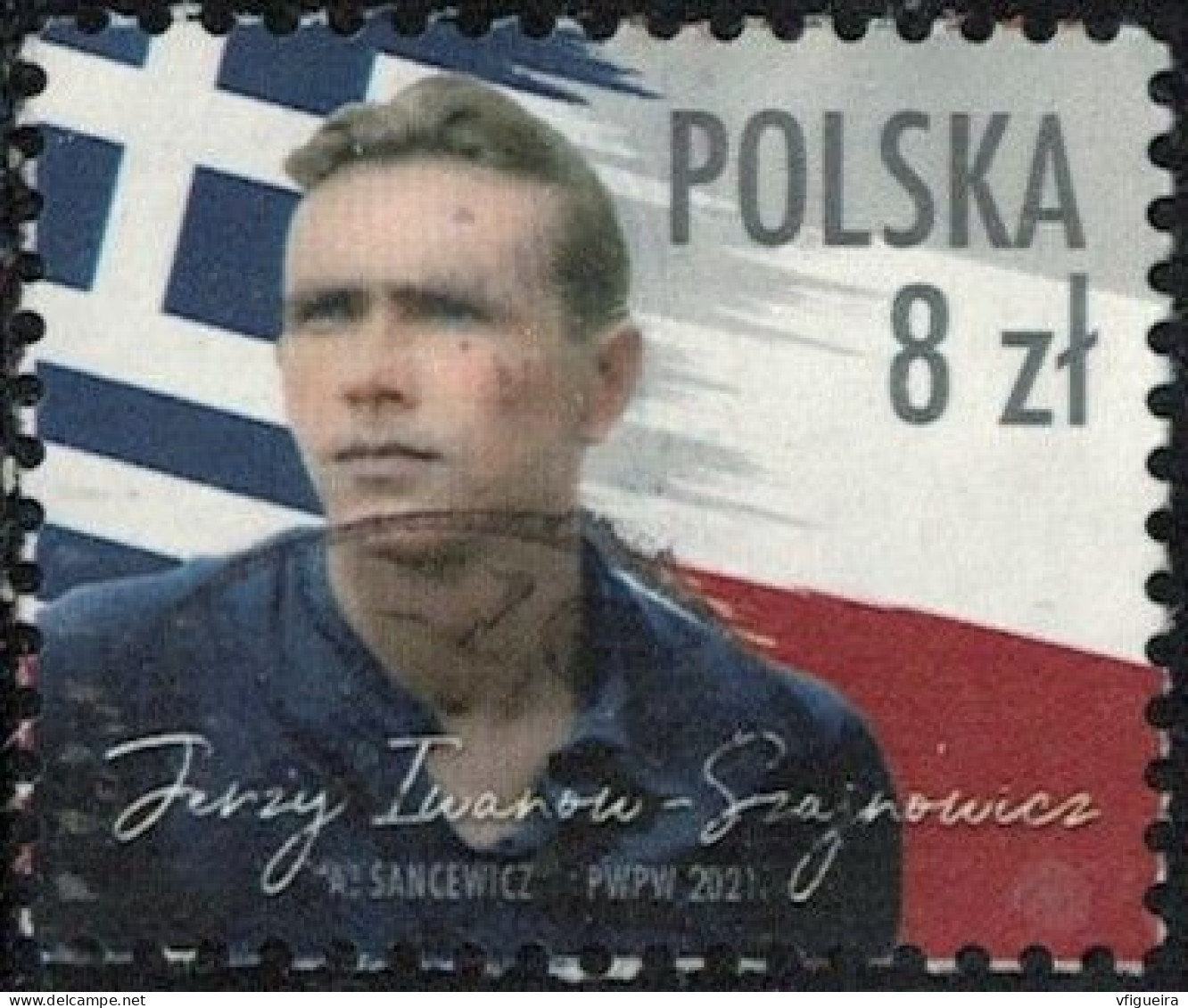 Pologne 2021 Oblitéré Used Jerzy Iwanow-Szajnowicz Athlète Polono-grec Résistant Y&T PL 4842 SU - Usados