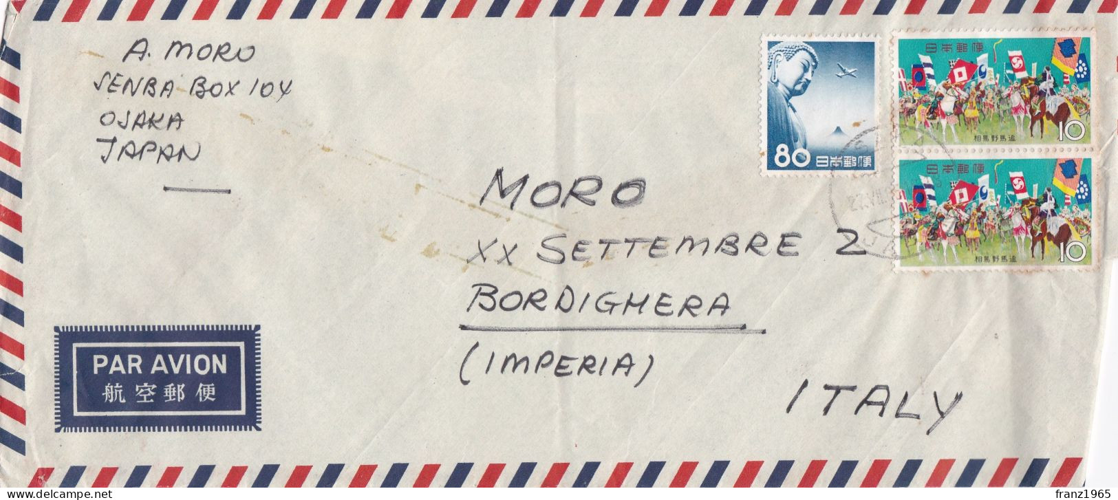 From Japan To Italy - Lettres & Documents