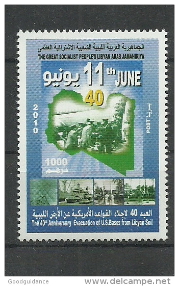 2010-Libya- The 40th Anniversary Of The Evacuation Of American Bases From Libya – Complete Set MNH*** - Libia