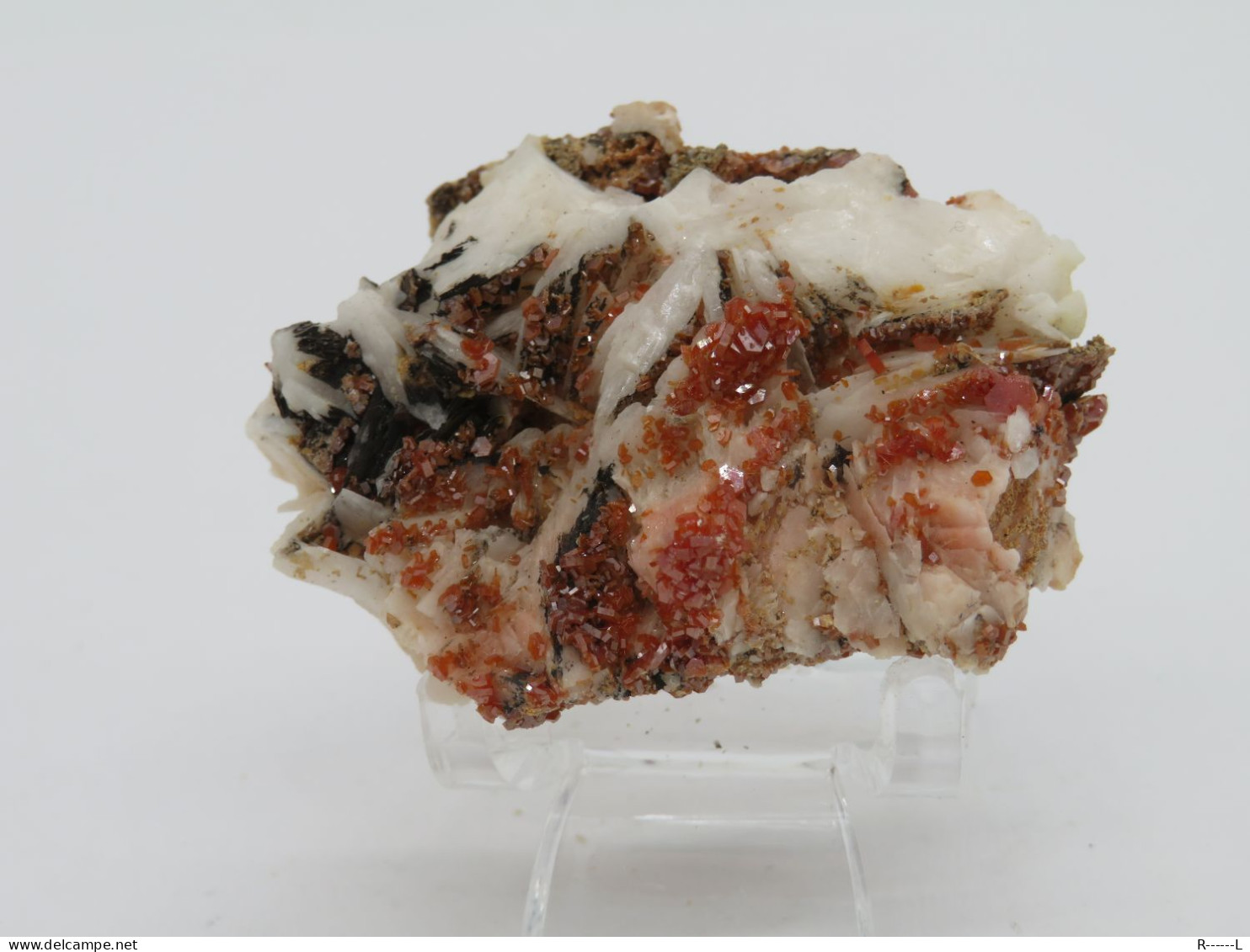 Minéraux Vanadinite Sur Barytine - Minerales