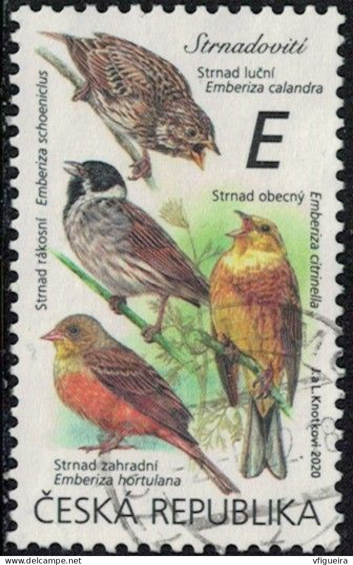 République Tchèque 2020 Oblitéré Used Oiseaux Passereaux Emberizidés Y&T CZ 954 SU - Used Stamps