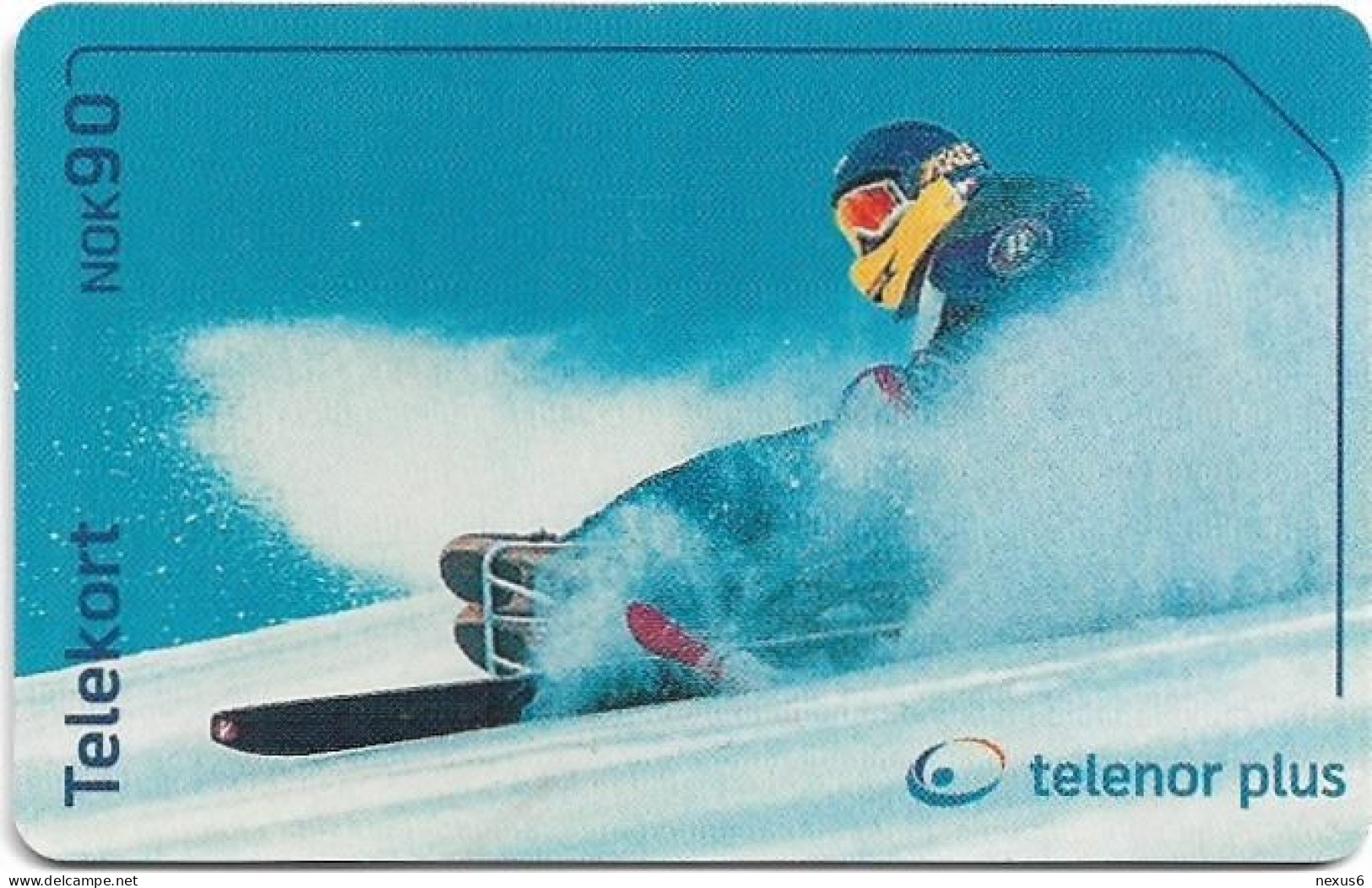 Norway - Telenor - Alpint Snow Ski - N-238 (Cn. 23030 001D6), SC7, 03.2002, 20.000ex, Used - Norway