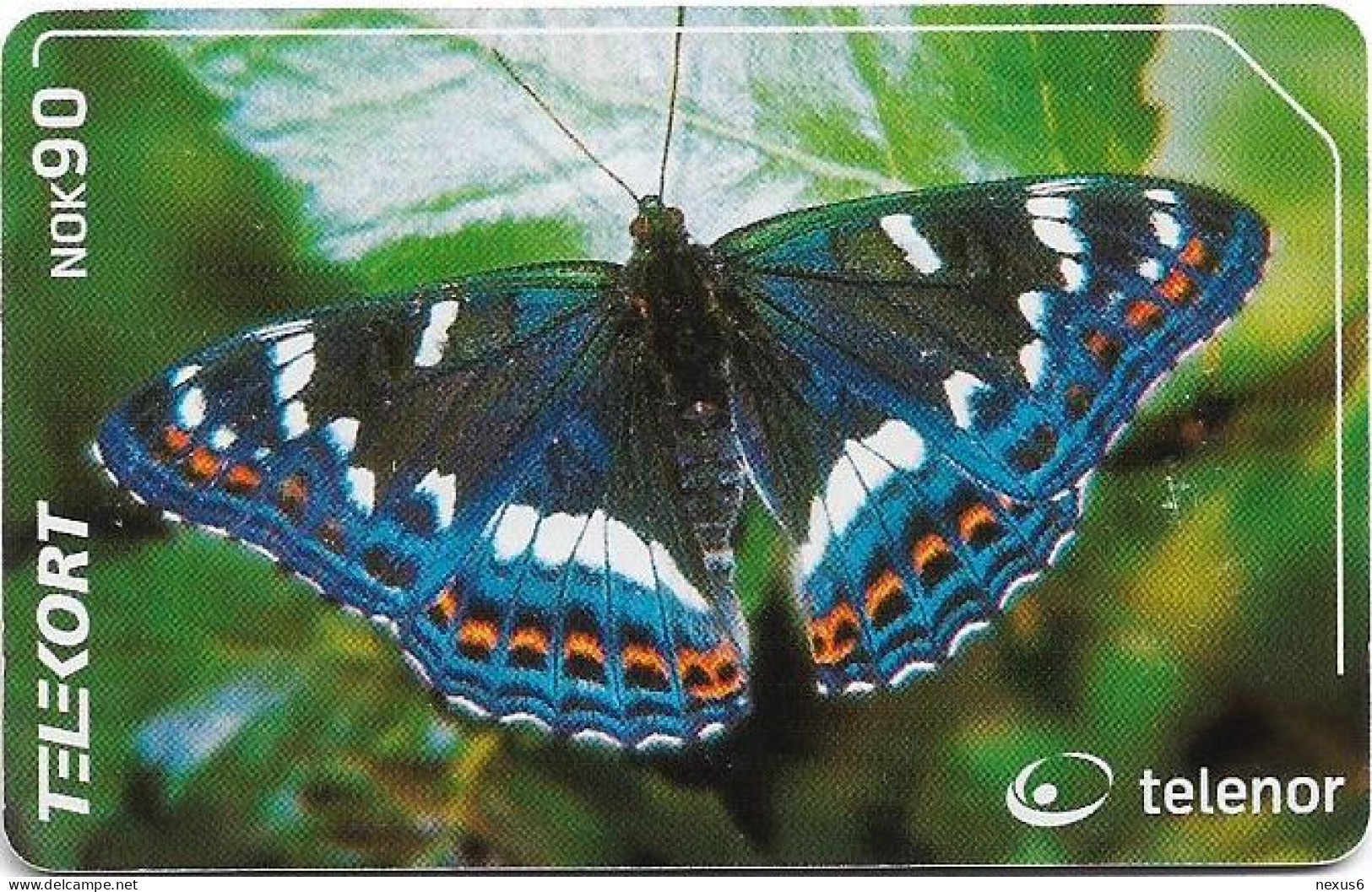 Norway - Telenor - Butterfly - Ospesommerfugl - N-209 - 07.2001, 17.000ex, Used - Norvège