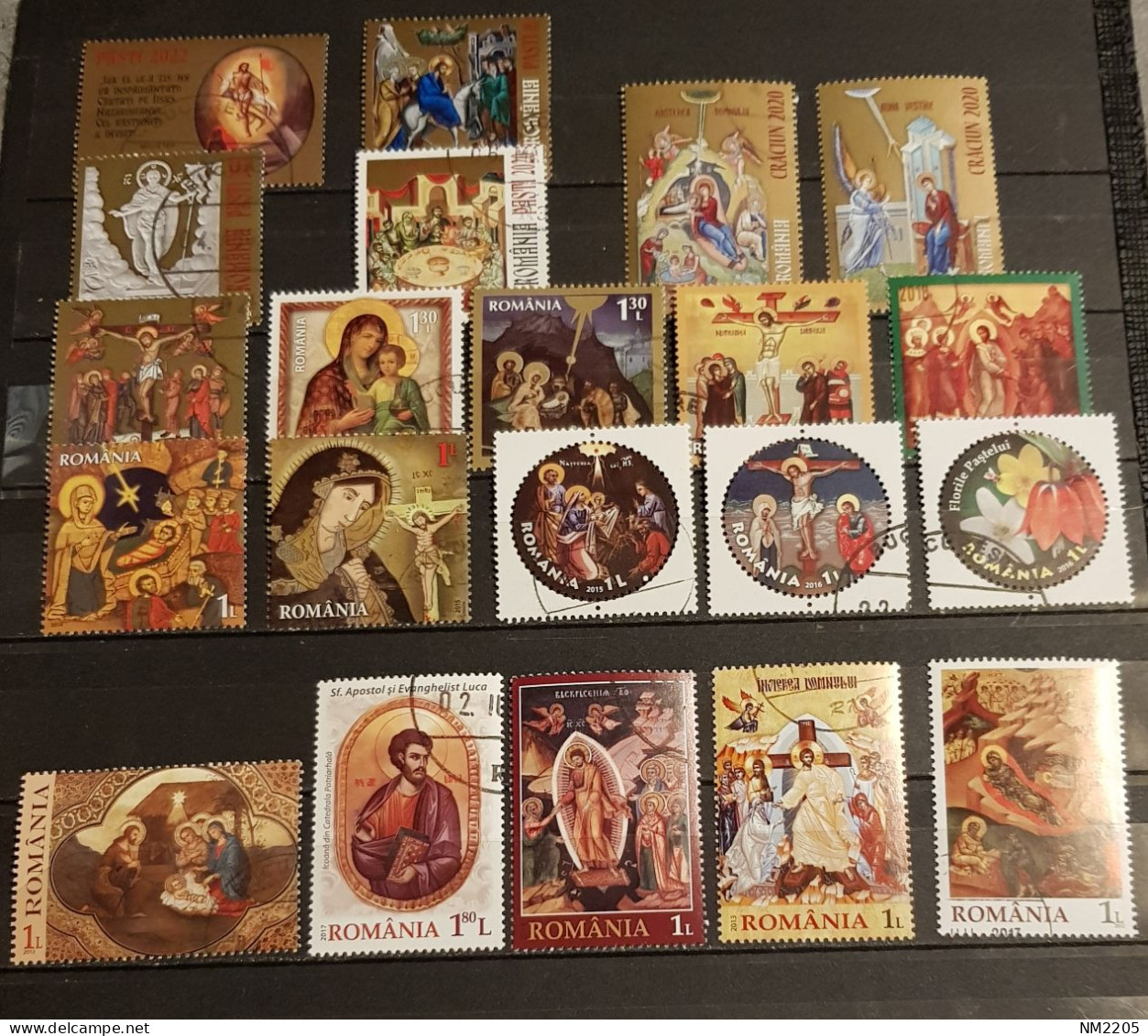 ART ROMANIA ART PAINTINGS RELIGIOUS MINI LOT CTO- USED - Used Stamps