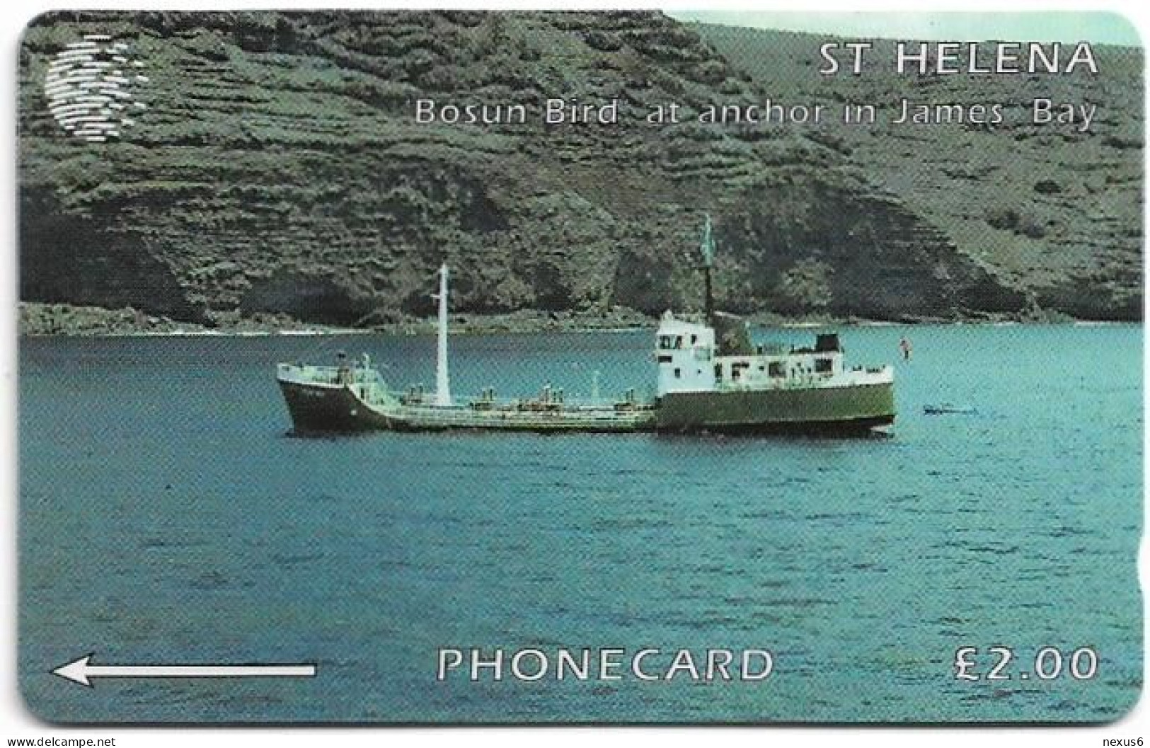 St. Helena - C&W - GPT - Ships - Bosum Bird - 5CSHD - 2£, 2.000ex, Used - Isola Sant'Elena