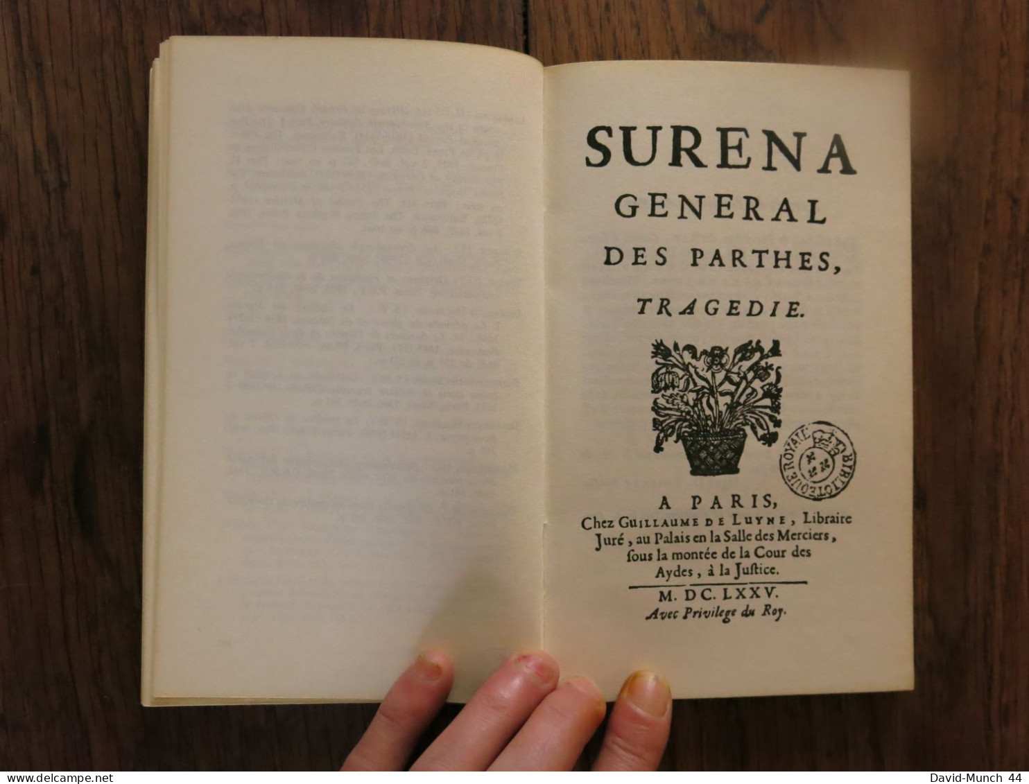 Suréna, général des parthes, tragédie de Pierre Corneille. Editions Ducros, collection Ducros. 1970