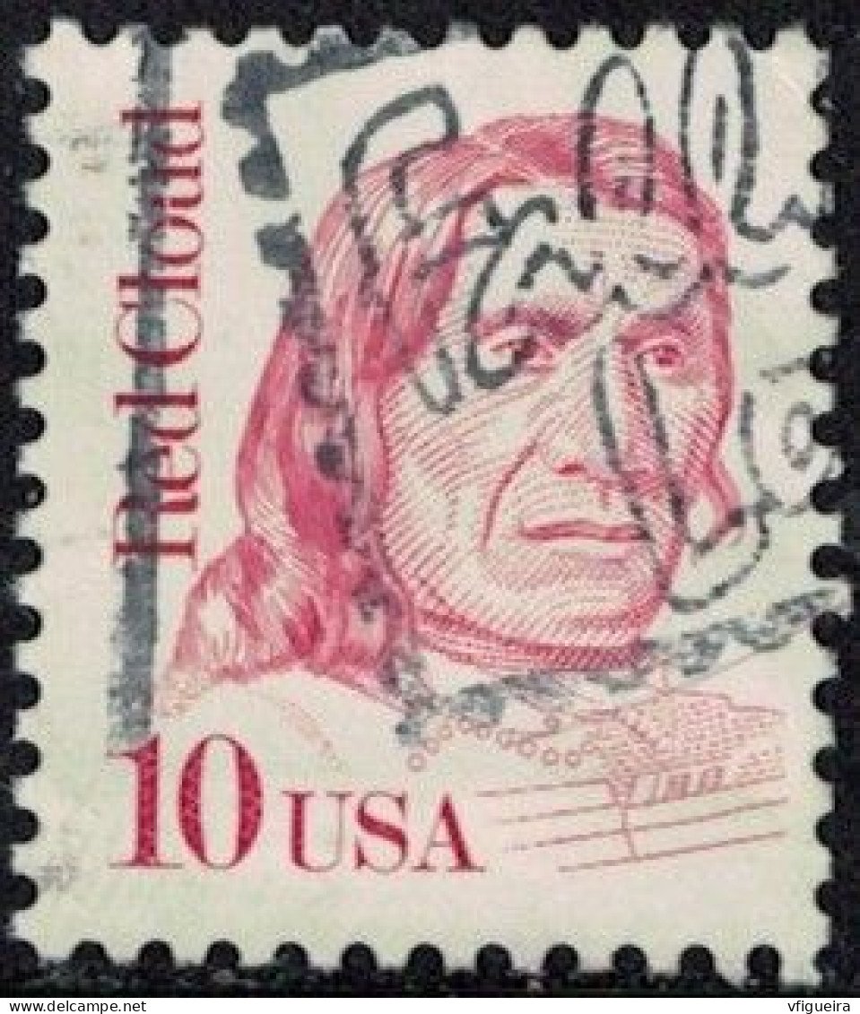 Etats Unis 1987 Oblitéré Used Indien Red Cloud Chef Des Amérindiens Sioux Oglalas SU - Gebruikt