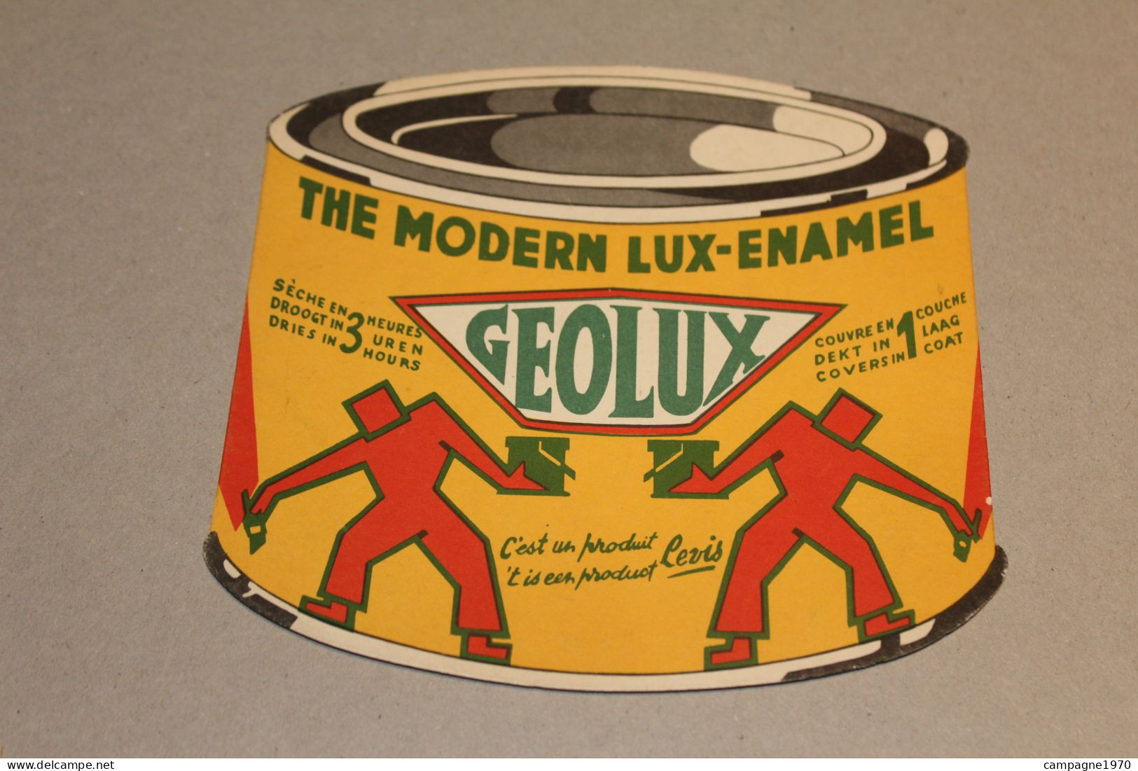 BEL ANCIEN BUVARD - PEINTURE LEVIS - THE MODERN LUX ENAMEL - GEOLUX - Paints