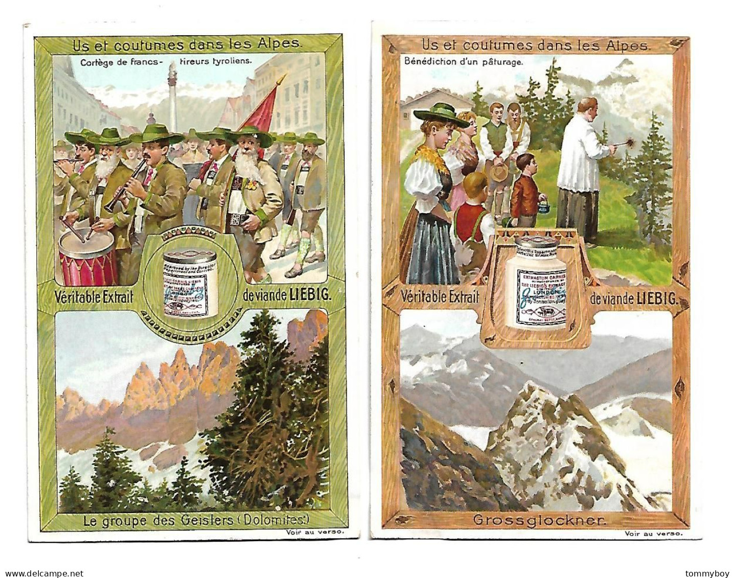 S 915, Liebig 6 Cards, Us Et Coutumes Dans Les Alpes - Liebig