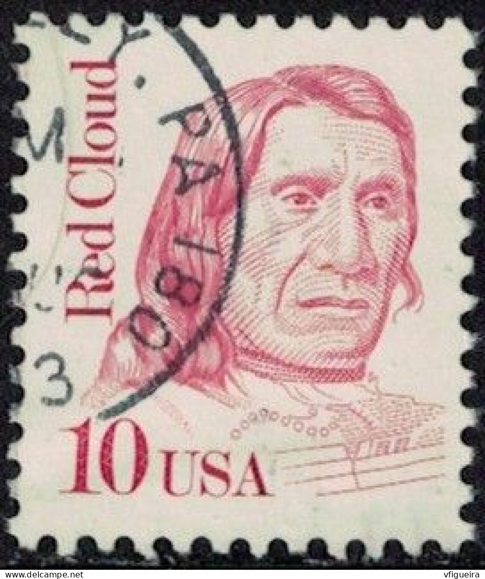 Etats Unis 1987 Oblitéré Used Indien Red Cloud Chef Des Amérindiens Sioux Oglalas SU - Oblitérés