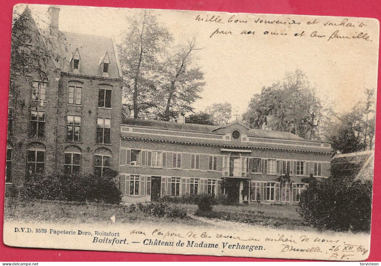 C.P.  Boitsfort  =   Château  De Madame Verhaegen - Watermaal-Bosvoorde - Watermael-Boitsfort