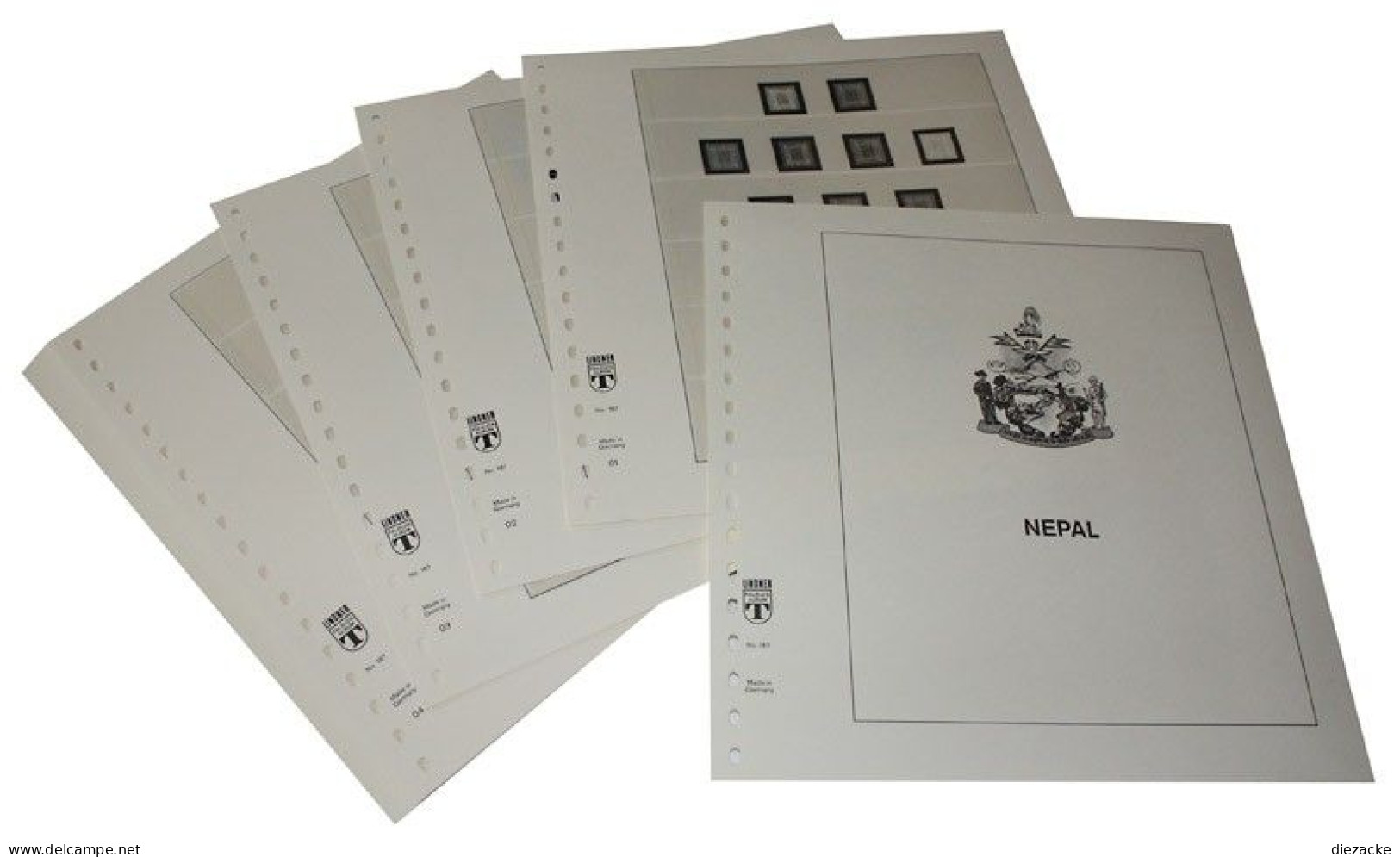 Lindner-T Nepal 1881-1972 Vordrucke 187 Neuware ( - Pre-printed Pages