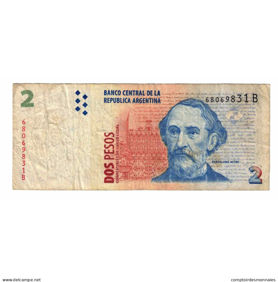 Billet, Argentine, 2 Pesos, KM:346, TB - Argentine