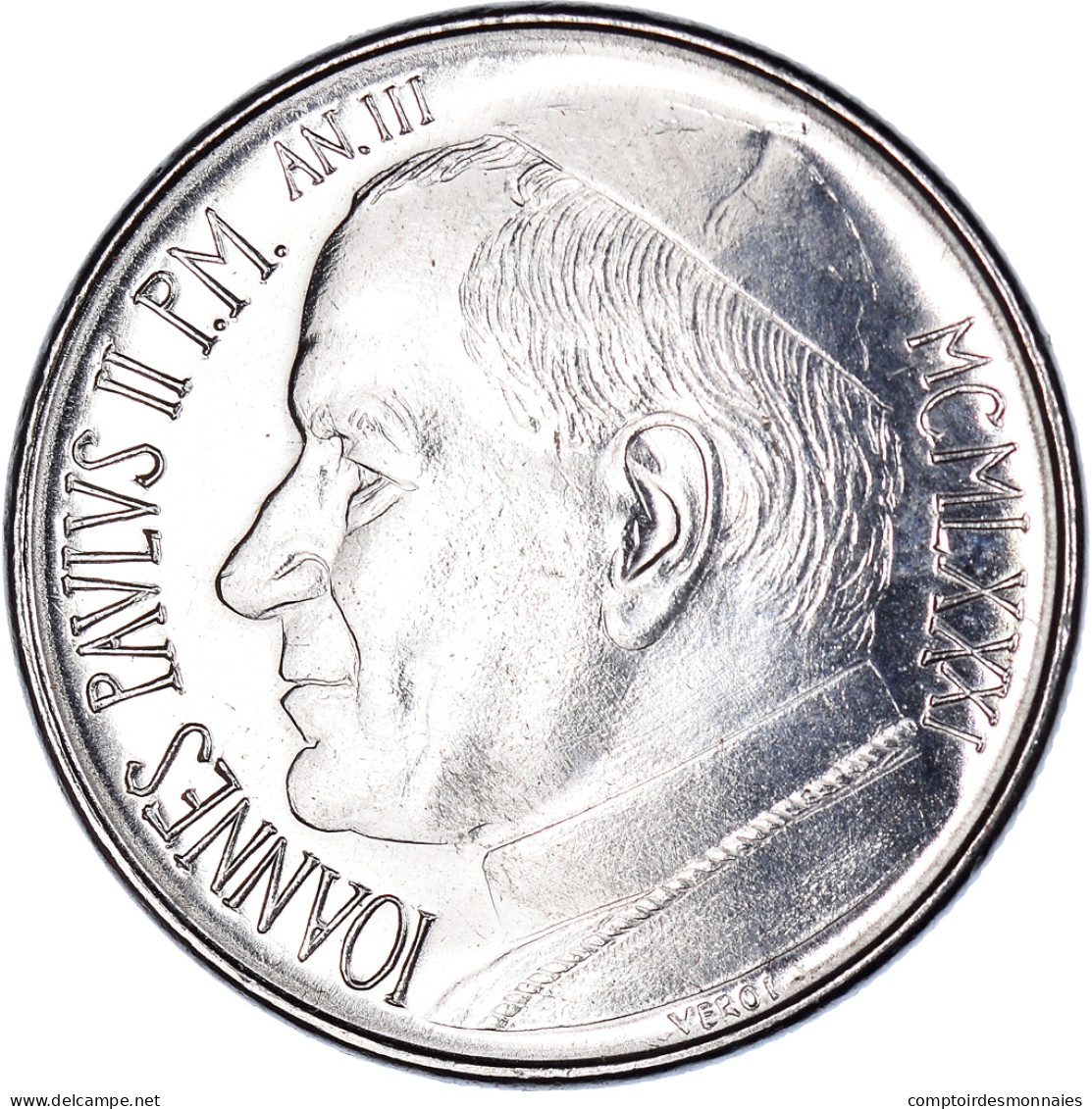 Monnaie, Cité Du Vatican, John Paul II, 50 Lire, 1981, Roma, FDC, FDC, Acier - Vatikan